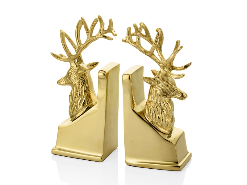 Deer%20Geyik%20Sekilli%20Gold%20Kitap%20Destegi%2021x7x22.5%20Cm